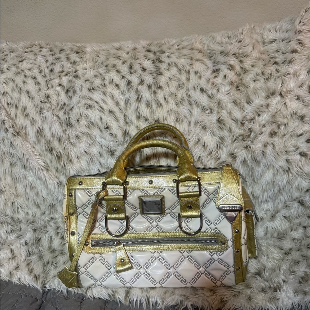 Versac Vintage Tote Bag white & gold🔥FINAL price🔥